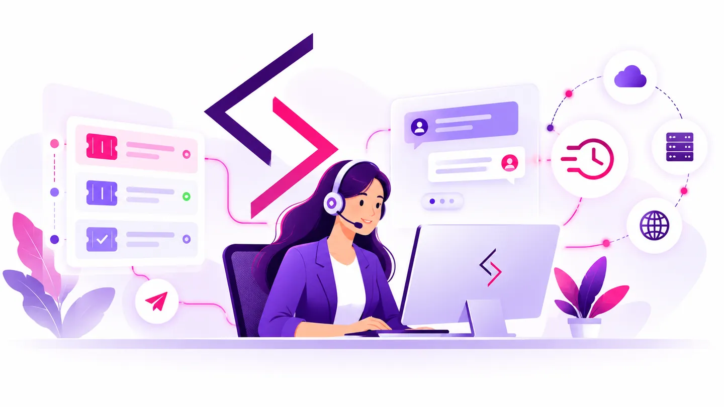 Technical support and service illustration